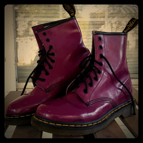 Purple doc martens size 8 Clearance
